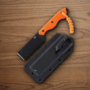 CRKT Razel Fixed Knife 3" D2 Tool Steel Blade Orange G10 Handle