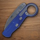 CRKT Provoke Folding Knife 2.5" D2 Tool Steel Blade Blue Aluminum Handle