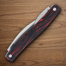 CRKT Forebear Slip Pocket Knife 12C27 Sandvik Steel Blade Black/Red G10 Handle