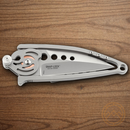 CRKT Snap Folding Knife 2.5" 420 Steel Blade Gray 2Cr13 Stainless Handle