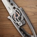 CRKT Snap Folding Knife 2.5" 420 Steel Blade Gray 2Cr13 Stainless Handle