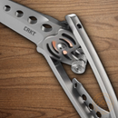 CRKT Snap Folding Knife 2.5" 420 Steel Blade Gray 2Cr13 Stainless Handle