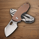 CRKT Pilar Folding Knife 2.38" 8Cr13MoV Steel Blade Copper/2Cr13stainless Handle