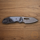 CRKT Attaboy Folding Knife 2.75" D2 Tool Steel Blade Black/Blue GRN Handle