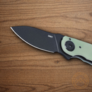 CRKT BOT Folding Knife 2.25" AUS-10A Steel Blade Jade G10 Handle