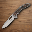 CRKT Ikoma Fossil Folding Knife 3.38" 8Cr13MoV Steel Blade Two-Tone G10 Handle