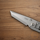 CRKT KISS Folding Knife 2.25" 420J2 Steel Blade Gray 2Cr13 Stainless Handle