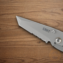 CRKT KISS Folding Knife 2.25" 420J2 Steel Blade Bead Blast 2Cr13 Stainless Handle