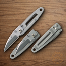 CRKT PECK Folding Knife 1.75" 420J2 Steel Blade Silver 2Cr13 Stainless Handle