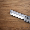 CRKT Minimal Folding Knife 2" Stainless Steel Blade Black Stainless Handle