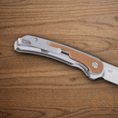 CRKT Padawan Folding Knife 3" 14C28N Sandvik Steel Blade Brown Micarta/Stainless Handle