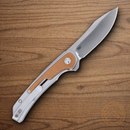 CRKT Padawan Folding Knife 3" 14C28N Sandvik Steel Blade Brown Micarta/Stainless Handle