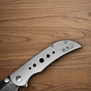 CRKT Oxcart Folding Knife 3" AUS-8  Steel Blade Gray Stainless Handle