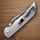 CRKT Oxcart Folding Knife 3" AUS-8  Steel Blade Gray Stainless Handle