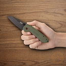 CRKT Overland Folding Knife 3" 8Cr13MoV Steel Blade OD Green/Black G10/2Cr13 Stainless Handle