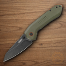 CRKT Overland Folding Knife 3" 8Cr13MoV Steel Blade OD Green/Black G10/2Cr13 Stainless Handle