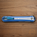 CRKT Stickler Folding Knife 3.38" 12C27 Sandvik Steel Blade Blue/Silver Aluminum Handle