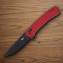 CRKT Q Compact Folding Knife 3" 14C28N Sandvik Steel Blade Red Nylon Handle