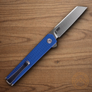 CRKT CEO Folding Knife 2.25" 12C27 Sandvik Steel Blade Blue Aluminum Handle