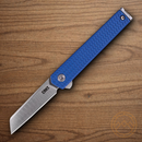 CRKT CEO Folding Knife 2.25" 12C27 Sandvik Steel Blade Blue Aluminum Handle