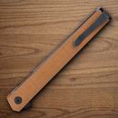 CRKT CEO Folding Knife 3.38" AUS-8 Steel Blade Brown GRN Handle