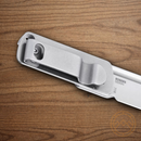 CRKT Box Key Folding Knife 1.25" 12C27 Sandvik Steel Blade Stonewash Stainless Handle