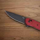 CRKT Sero Crossbar Folding Knife 3" S35VN Steel Blade Red GRN Handle