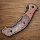 CRKT Ritual Folding Knife 3.25"  12C27 Sandvik Steel Blade Brown Micarta Handle