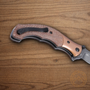 CRKT Ritual Folding Knife 3.25"  12C27 Sandvik Steel Blade Brown Micarta Handle