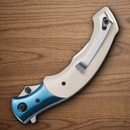 CRKT Ritual Folding Knife 4.38" 12C27 Sandvik Steel Blade Ivory Micarta Handle