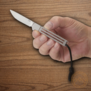 CRKT Testy Fixed Knife 2.38" 420J2 Steel Blade Textured Stainless Handle