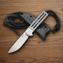 CRKT Testy Fixed Knife 2.38" 420J2 Steel Blade Textured Stainless Handle