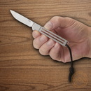 CRKT Testy Fixed Knife 2.38" 420J2 Steel Blade Textured Stainless Handle