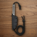 CRKT Testy Fixed Knife 2.38" 420J2 Steel Blade Textured Stainless Handle