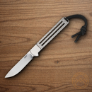 CRKT Testy Fixed Knife 2.38" 420J2 Steel Blade Textured Stainless Handle