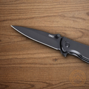 CRKT Slag Folding Knife 3" D2 Tool Steel Blade Black Stainless Handle
