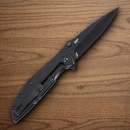 CRKT Slag Folding Knife 3" D2 Tool Steel Blade Black Stainless Handle