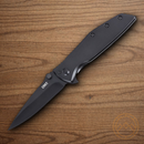 CRKT Slag Folding Knife 3" D2 Tool Steel Blade Black Stainless Handle