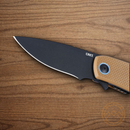 CRKT P.S.D. II Folding Knife 3" AUS-10A Steel Blade Brown G10 Handle
