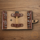 CRKT Hex Bit Driver Tool Roll INCLUDES Bits & Driver Full-Grain Brown Leather
