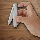 CRKT Facet Folding knife 3.38" D2 Tool Steel Blade Satin Stainless Handle
