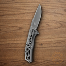 CRKT Gusset Folding knife 3.5" 8Cr13MoV Steel Blade Gray 2Cr13 Stainless Handle