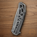CRKT Gusset Folding knife 3.5" 8Cr13MoV Steel Blade Gray 2Cr13 Stainless Handle