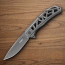 CRKT Gusset Folding knife 3.5" 8Cr13MoV Steel Blade Gray 2Cr13 Stainless Handle