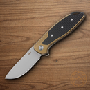 CRKT Jake Folding knife 3.25" 12C27 Sandvik Steel Blade Brown/Black Aluminum/G10 Handle