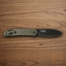 CRKT Bona Fide Folding knife 3.63" 1.4116 Steel Blade OD Green Aluminum Handle