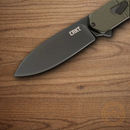 CRKT Bona Fide Folding knife 3.63" 1.4116 Steel Blade OD Green Aluminum Handle