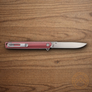 CRKT Stylus Folding knife 3.13" 2C27 Sandvik Steel Blade Maroon Aluminum Handle