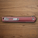 CRKT Stylus Folding knife 3.13" 2C27 Sandvik Steel Blade Maroon Aluminum Handle