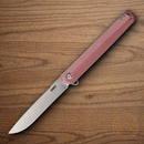CRKT Stylus Folding knife 3.13" 2C27 Sandvik Steel Blade Maroon Aluminum Handle